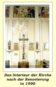 The interior of the church after its restoration in 1990